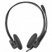 Гарнитура Logitech PC960 |981-000100| черная, USB, поворотный микрофон, пульт управления на кабеле, |981-000100| кабель 2.4м