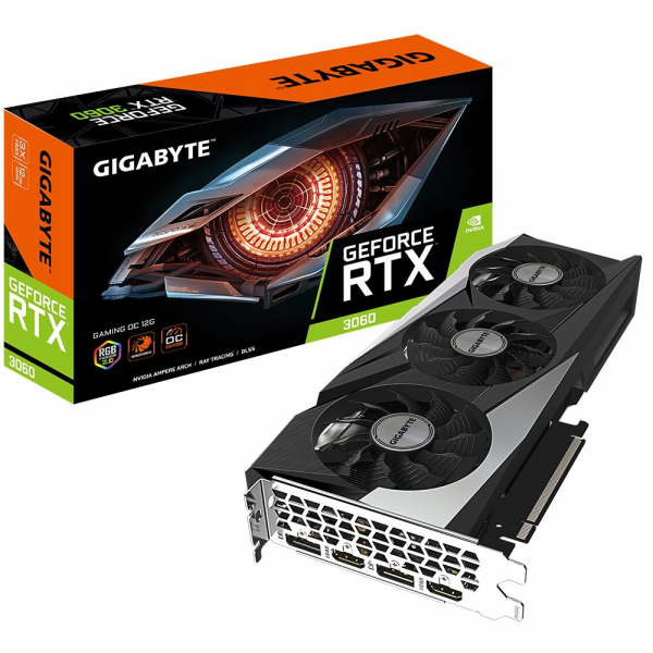 Видеокарта Gigabyte RTX3060 GAMING OC 2.0 12GB GDDR6 192bit 2xHDMI 2xDP 3FAN LHR RTL {10} (309312)