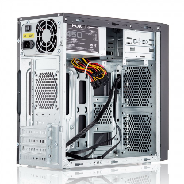 Корпус FoxLine Case Foxline FL-702 |FL-702-FZ450-U32| , mATX, 1x5.25EXT, 1x3.5EXT, 2x3.5INT, 2xUSB 3.0, HDA, w/o |FL-702-FZ450-U32| FAN, w/450W ATX PSU, w/1.2m EU pwr cord