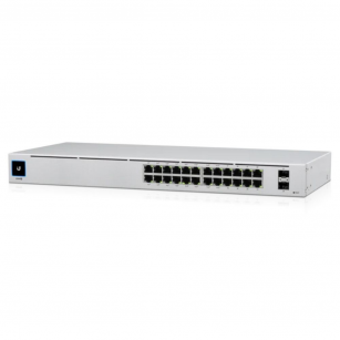 Коммутатор Ubiquiti UniFi Switch 24 PoE |USW-24-POE| Ubiquiti PoE-коммутатор в стойку, 24х 1G RJ45, 2х SFP, раздача 95 |USW-24-POE| Вт (028554) {2}