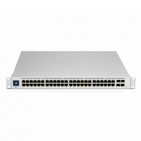 Коммутатор Ubiquiti UniFi Switch Pro 48 PoE |USW-Pro-48-POE| Ubiquiti PoE-коммутатор в стойку, 48х 1G RJ45, 4х 10G |USW-Pro-48-POE| SFP+, раздача 600 Вт (027656) {2}