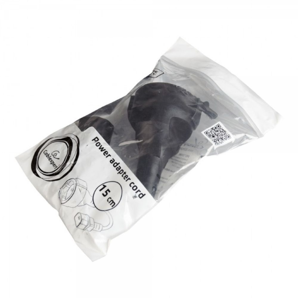 Кабель питания Cablexpert PC-SFC14M-01, 15 см, C14 - евророзетка (Schuko S23), 3*0.75 mm2, 10A (082860) (001473)