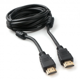Кабель HDMI Cablexpert CCF2-HDMI4-10 3м, v2.0, 19M/19M, черный, позол.разъемы, экран, 2 ферр кольца, пакет (272252)