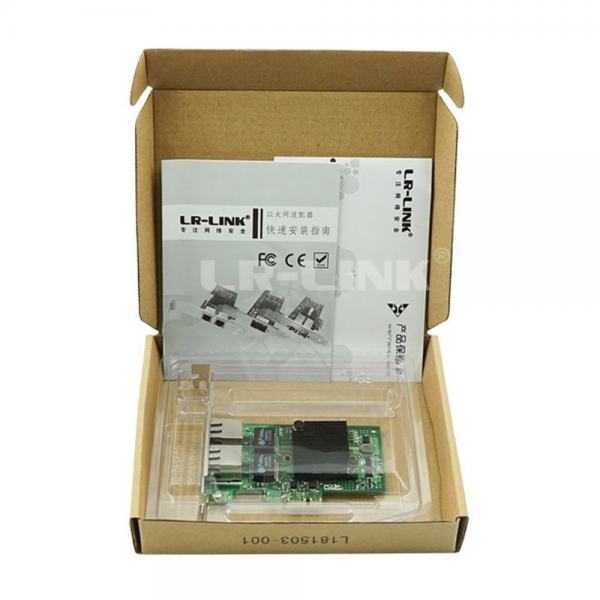 Сетевой адаптер Lr-Link LREC9222HT PCIe 2.1 x1, Intel i350, 2*RJ45 1G NIC Card (302472)