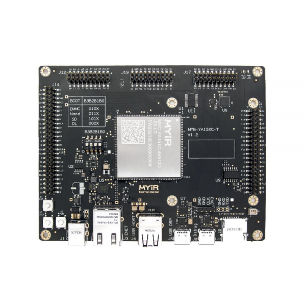 Плата разработки Myir MYD-YA151C-4E512D-65-I-T MYC-YA15XC-T CPU Module as Controller Board,ST STM32MP1 MPU based on 650MHz Single or Dual Arm Cortex-A7 and 209MHz Cortex-M4 Cores,256MB/512MB DDR3L, 256MB Nand Flash/ 4GB eMMC, 32KB EEPROM, Power Management