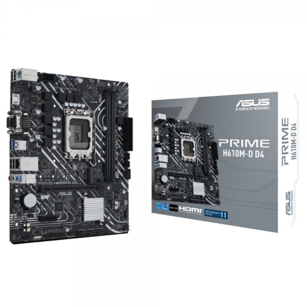Материнская плата ASUS PRIME H610M-D D4 LGA1700 micro-ATX 2xDDR4 PCIEx16 PCIEx1 M.2 VGA HDMI GLAN (540489)
