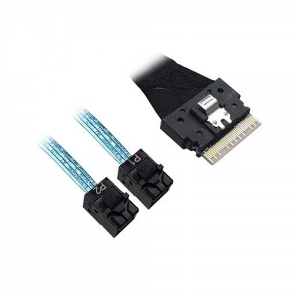Кабель ACD-60003-MD Slimline SASx8 (SFF8654) -to- 2 SAS HD x4 (SFF8643 SAS Connections), 1M, (аналог Broadcom 05-60003-00)