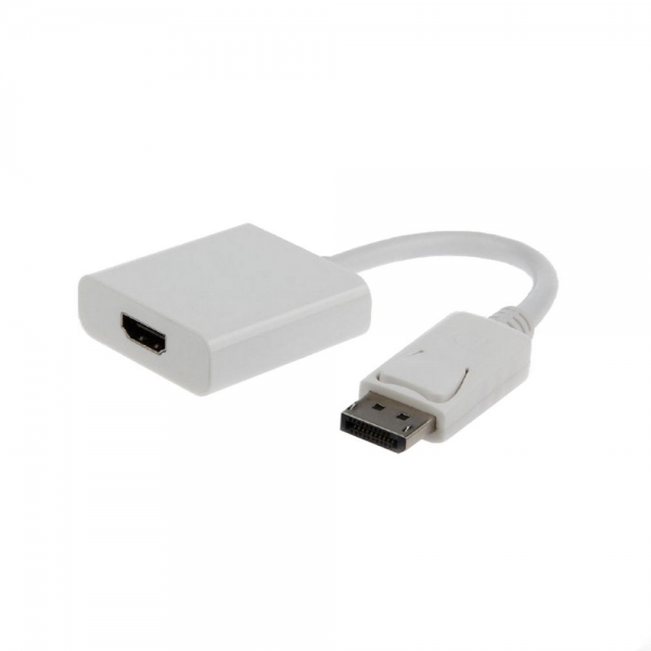 Переходник Cablexpert  DisplayPort -> HDMI Cablexpert A-DPM-HDMIF-002-W 20M/19F, белый, пакет (078733)