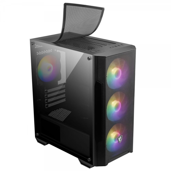 Корпус MSI MAG FORGE M100A Mini-Tower, MATX, 1xUSB 3.0, 2xUSB 2.0, 4x120mm Auto RGB Fan, Acrylic Window, Brown Box