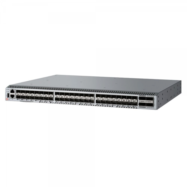 Коммутатор Brocade G620 64-port FC Switch, 24-port licensed, included 24x 16Gb SWL SFP+ transceivers, 2x PS 250W, FOS 9.1.1, Port Side Exhaust Air Flow, Rail Kit (Рельсы)