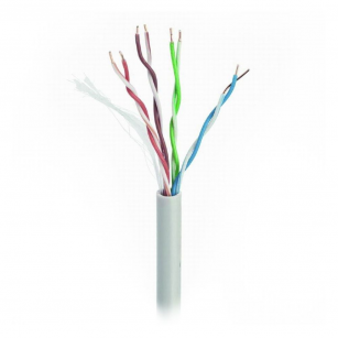 Кабель Cablexpert UPC-5004E-SOL UTP5e, 4 пары, 0.48 мм, CCA, однож., 305 м, серый (050630)