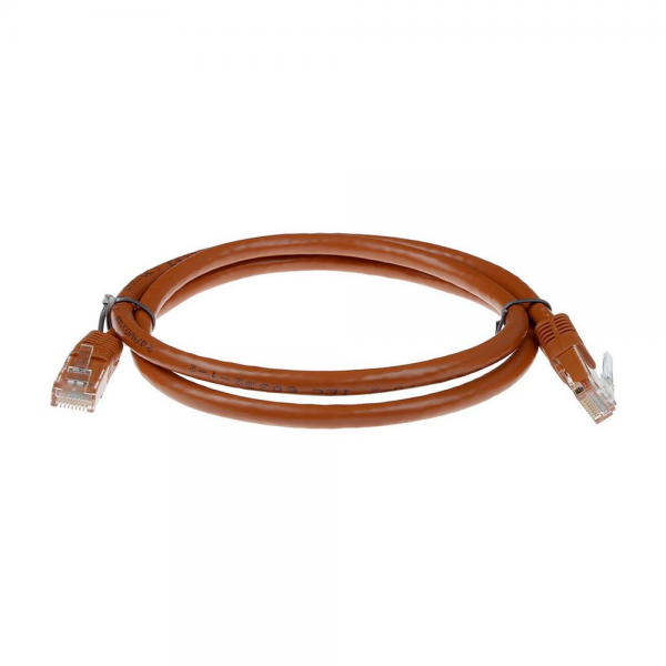 Патч-корд ACD-LPU6Z-10N Cat6 UTP 26AWG 4Pair, CU, LSZH, Коричневый, 1м