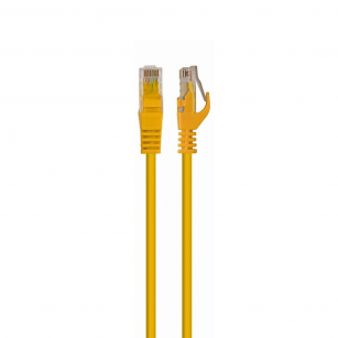 Патч-корд UTP Cablexpert PP6U-0.5M/Y кат.6, 0.5м, литой, многожильный (жёлтый)
