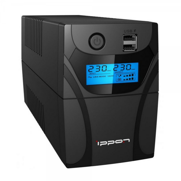 Источник бесперебойного питания IPPON Bad Pack ИБП Ippon Back Power Pro II Euro 850 Line-Interactive 480W/850VA RTL {4} (803614)
